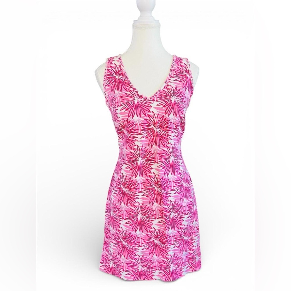 Vintage Guess U.S.A Pink Floral Sleeveless Mini Dress Size 7 Made in USA